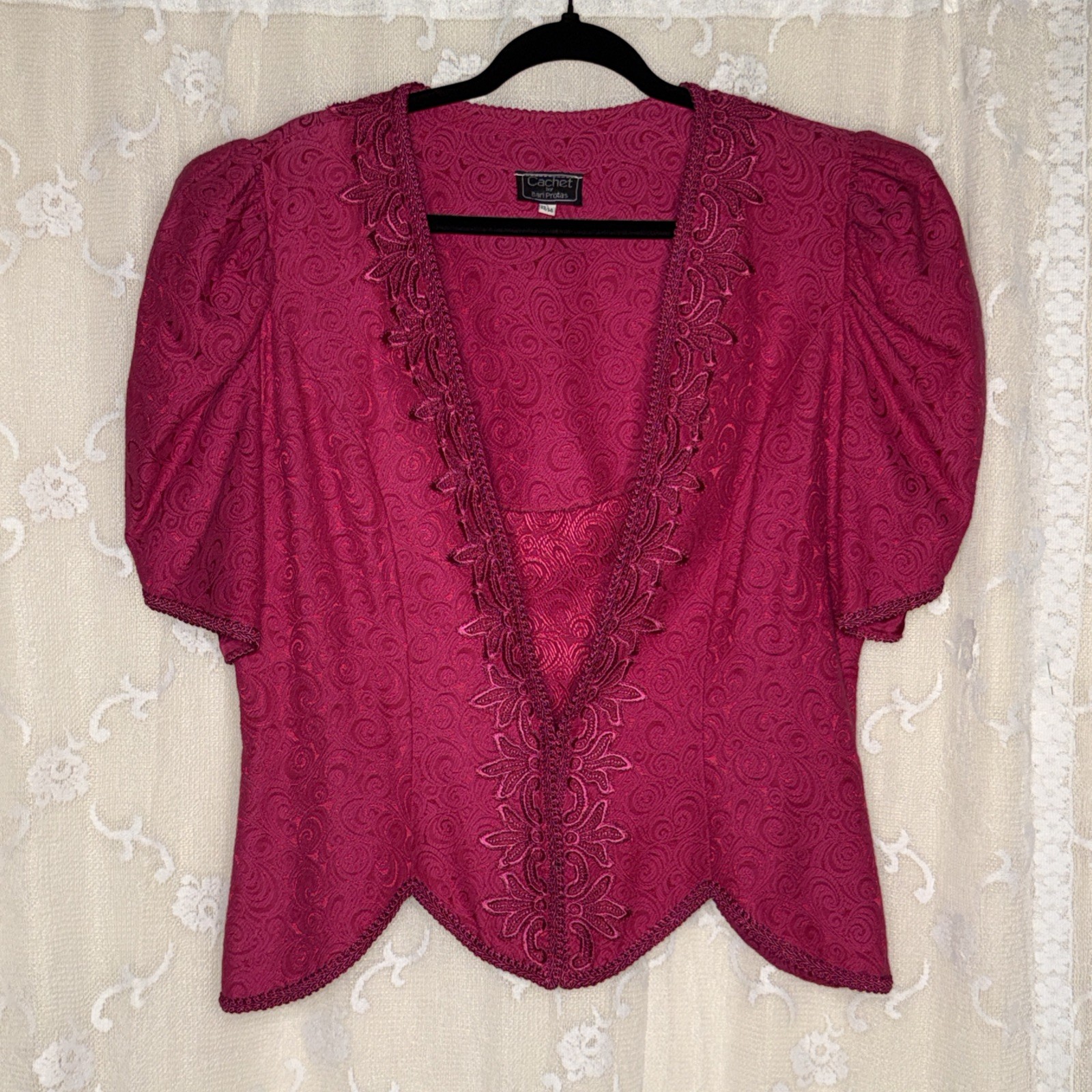Vintage Cachet Pink Unlined Sleeveless Cocktail Dress & Matching Jacket 13-14