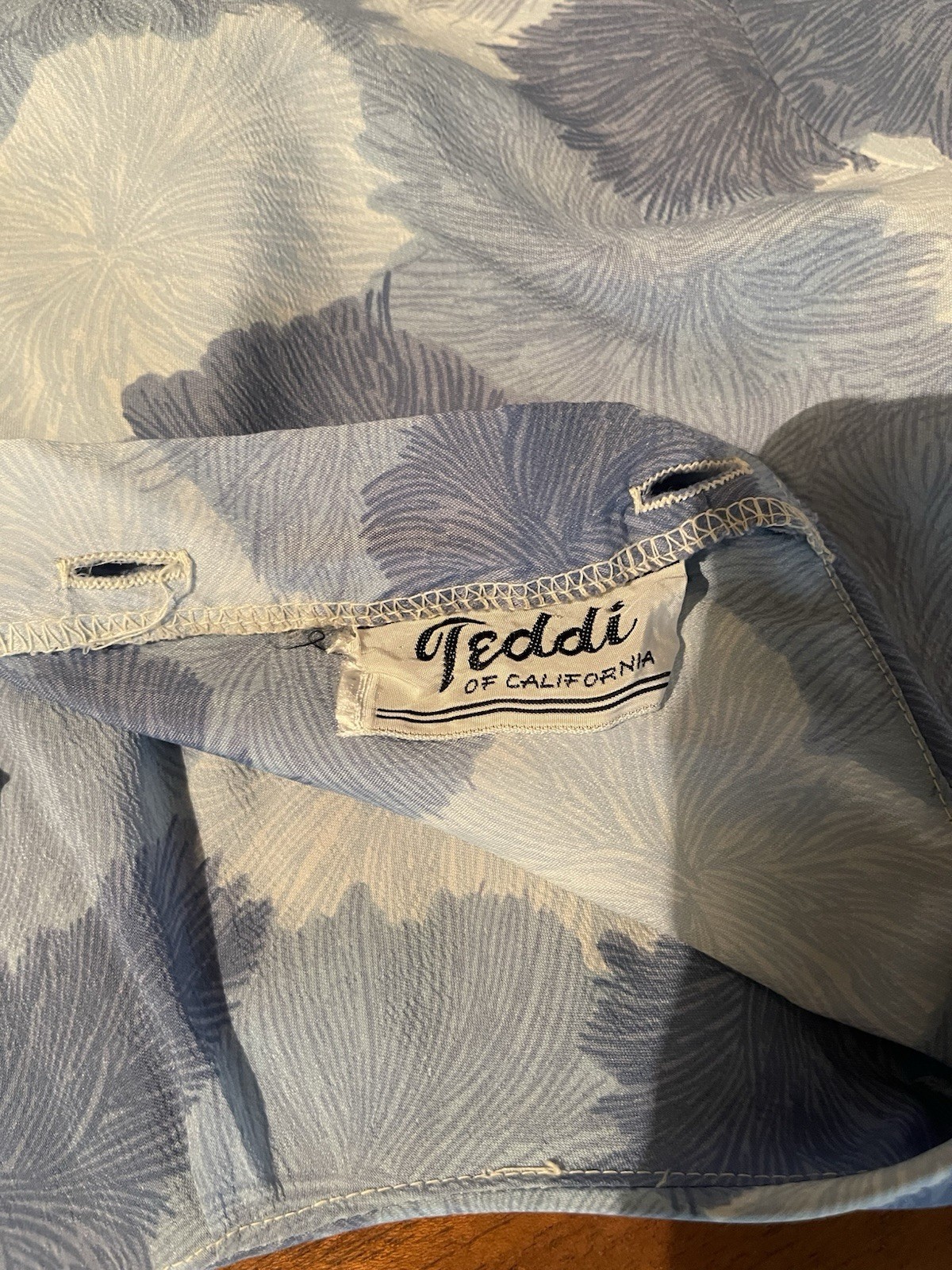 Teddi Of California vintage blouse back button-up Top