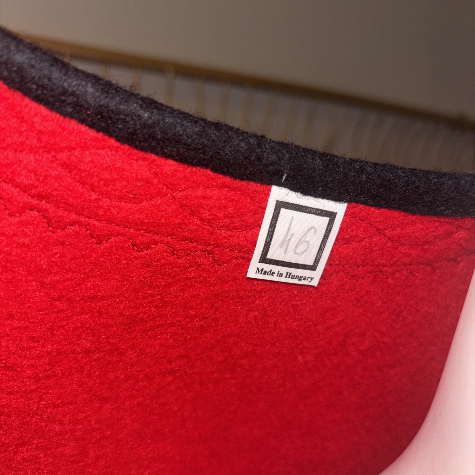 Vintage Unbranded Victorian Wool Cape Red Black Trim Embroidery Size 46 Hungary