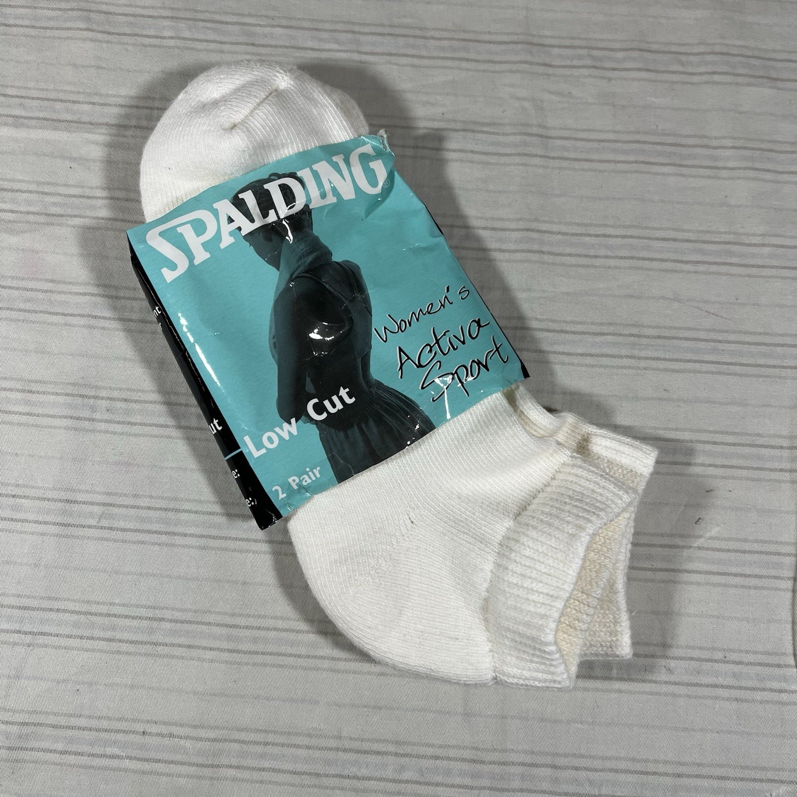 VTG Spalding Women&rsquo;s Socks Low Cut Activa Sport Size 4-10 Cotton Thick USA I1