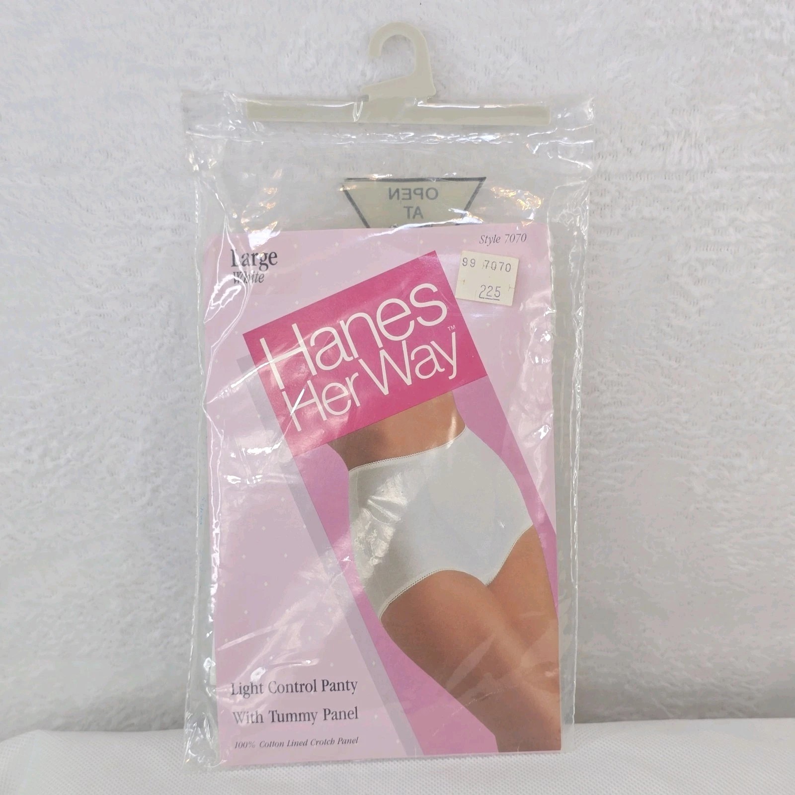 Vintage Hanes Her Way Nylon Panty Size Large Tummy Panel #7070 Light Control