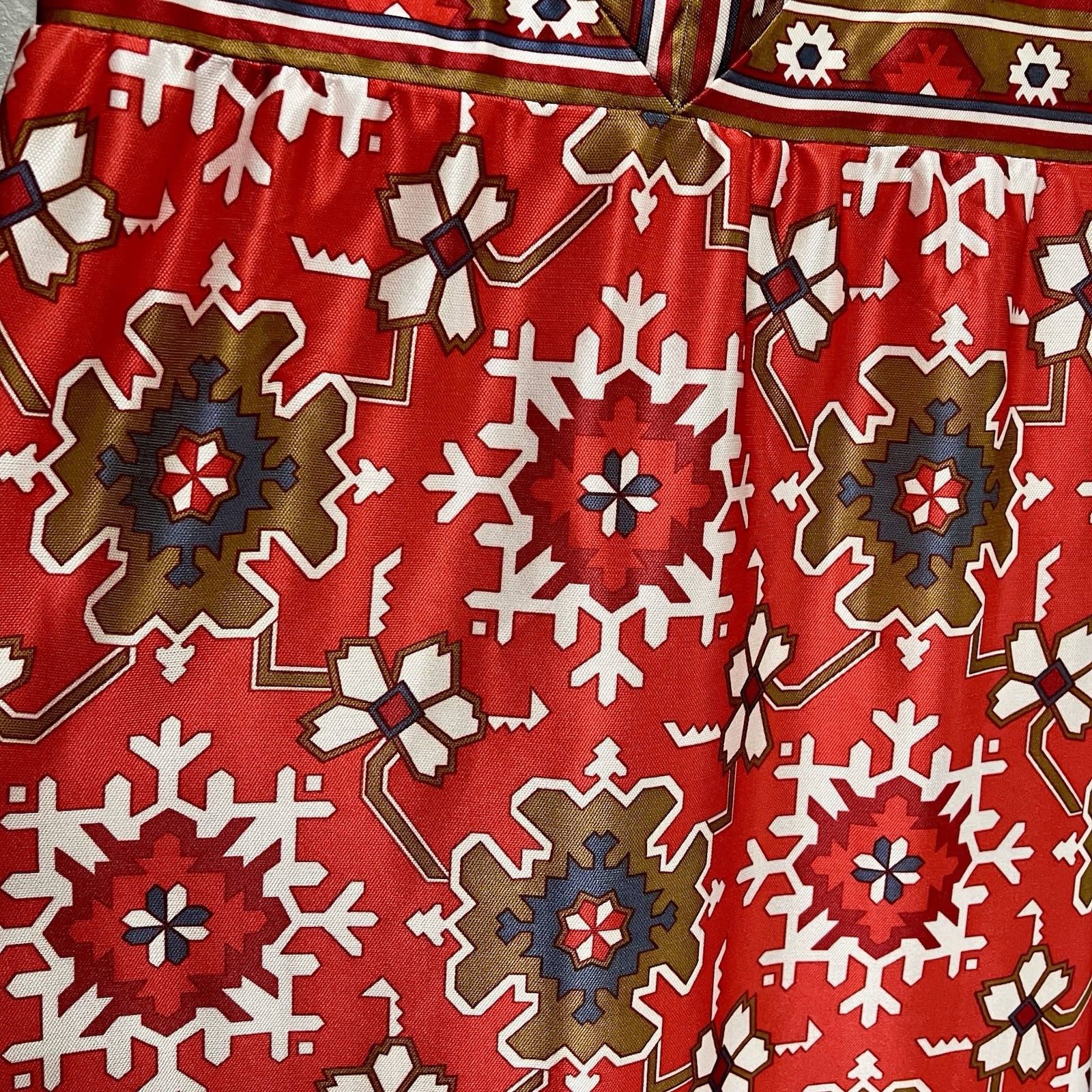 VTG 60s Emilio Pucci? Lord & Taylor Snowflake/Geometric Print Long Dress Size 11
