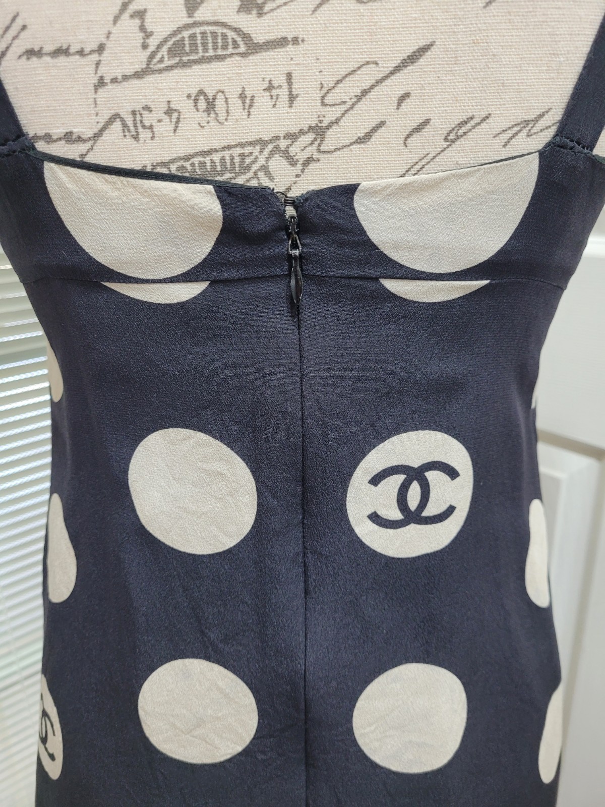 Authenic Vintage Rare 1997 Chanel Polka-dot Dress Sold AS IS