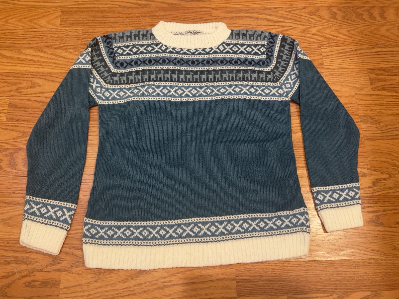 Vintage Alpaca Pullover Sweater – Made in Peru – Size S-Unisex