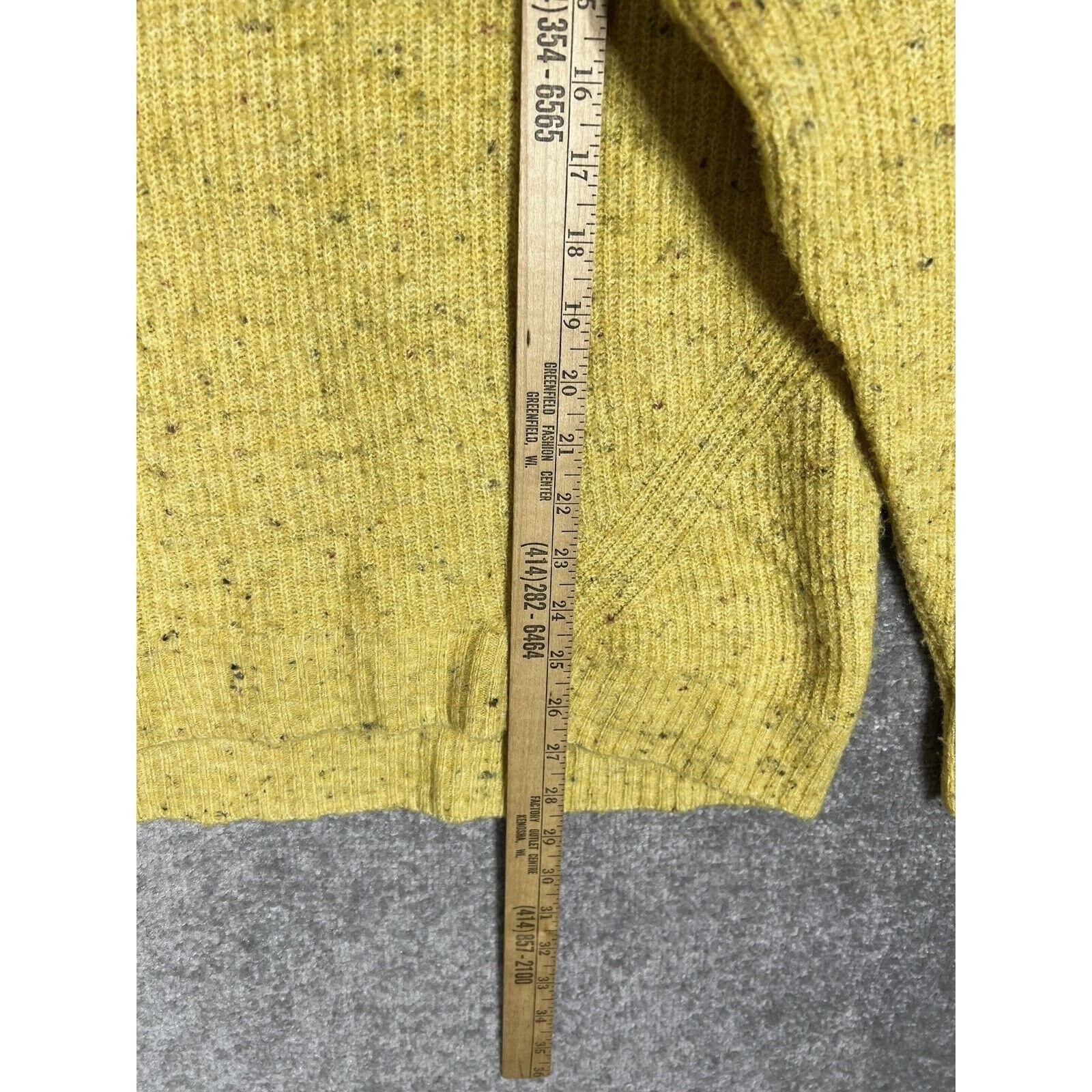 Old Navy Slouch V-Neck Pullover Sweater Womens Size XL Squash Yellow Confetti