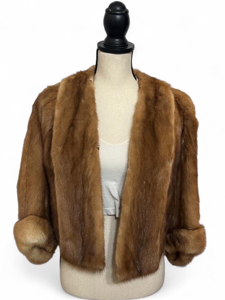 Autumn Haze Brown Mink Fur Jacket – Fur Material, Regular Size Type