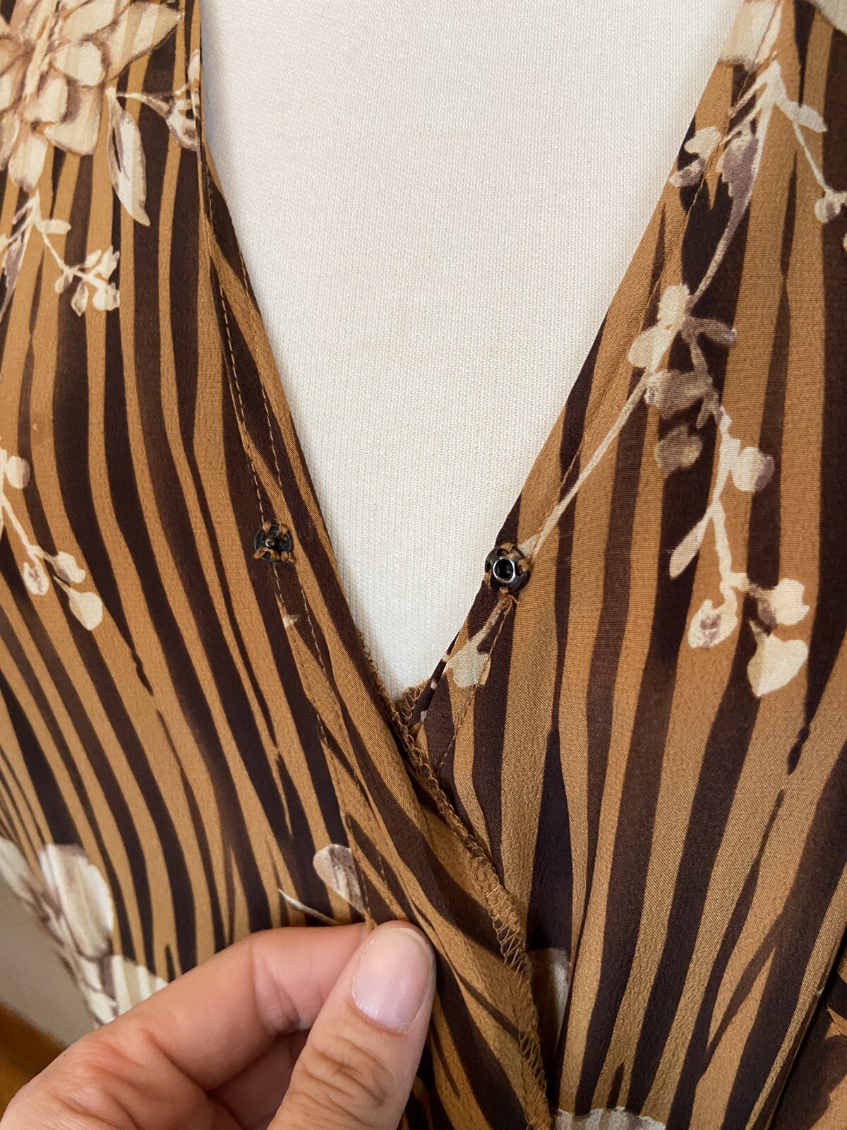 Vtg Saks 5th Ave Silk 2 Pc Set Jacket Wrap Skort Romper Brown Zebra Med 80s