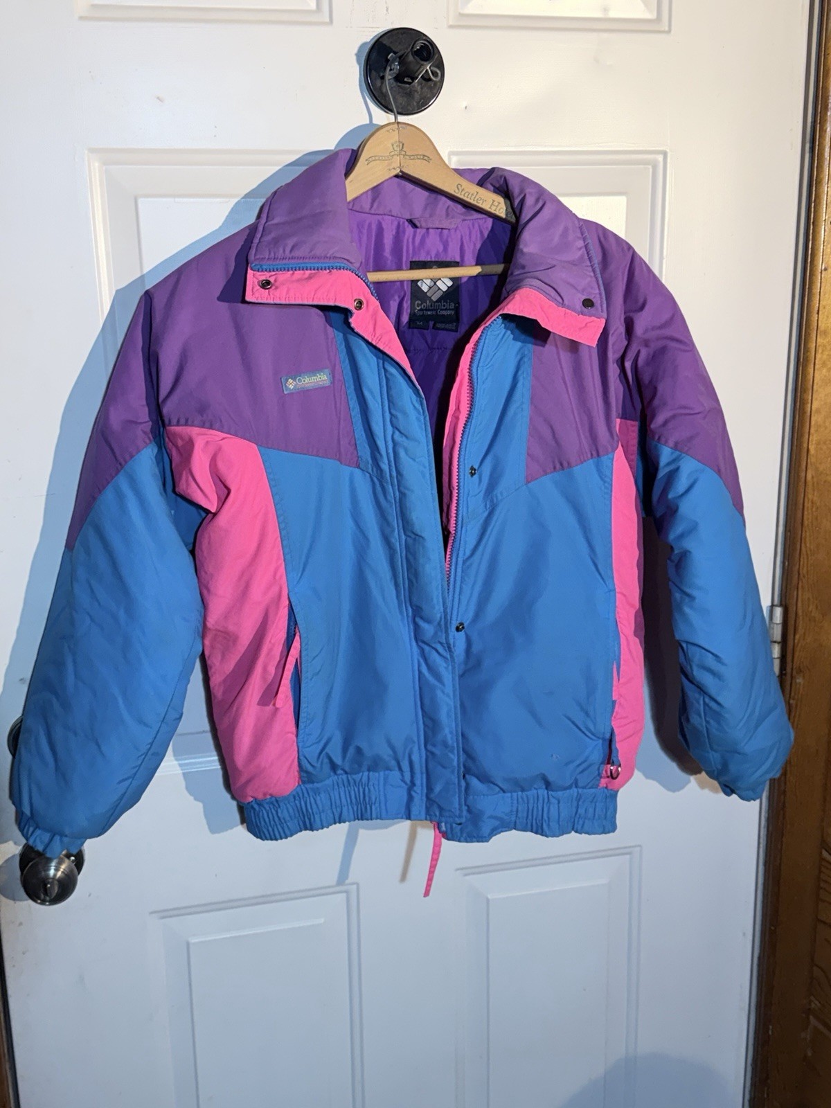 Columbia Sportswear Company 1990s Turquoise Purple Pink Jacket Size M