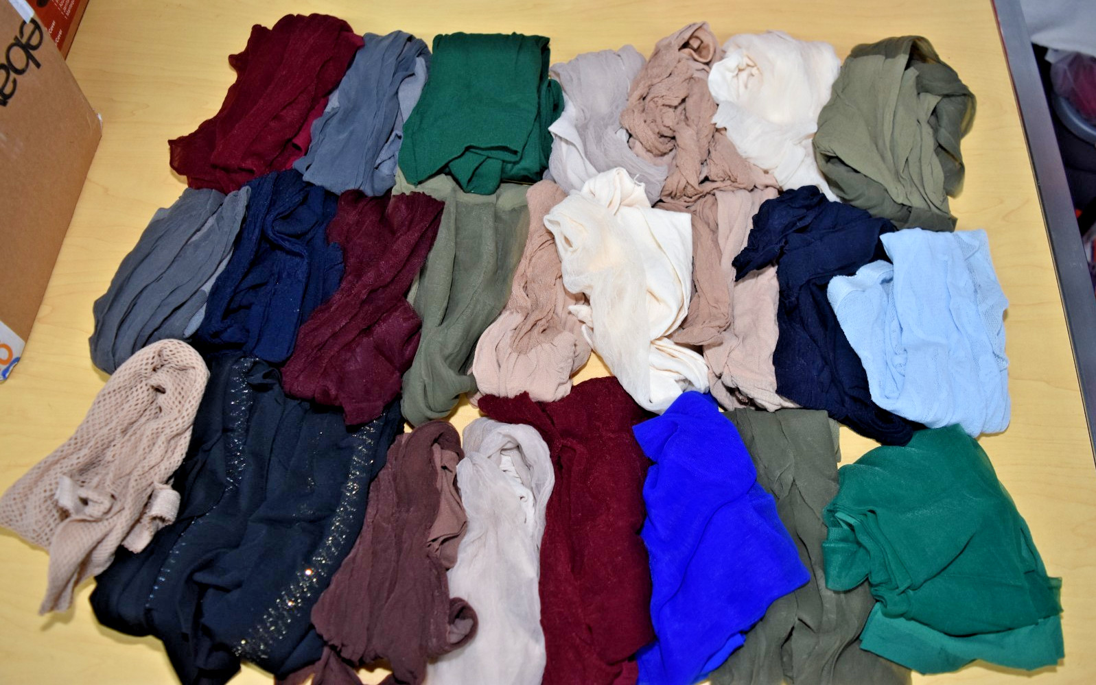 25 Vintage Multicolor Pantyhose lot Green Blue Black Garden Crafts Wear