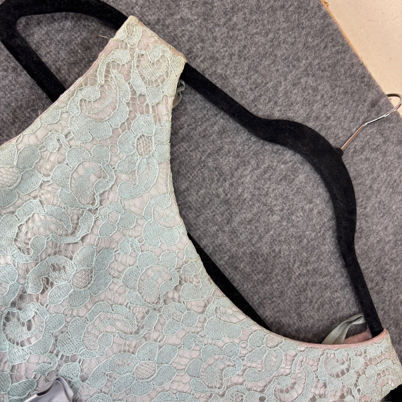 VTG Laces by M. Silverman Mint Green Lace Bow Cocktail Dress NWT Size 13 50s 60s