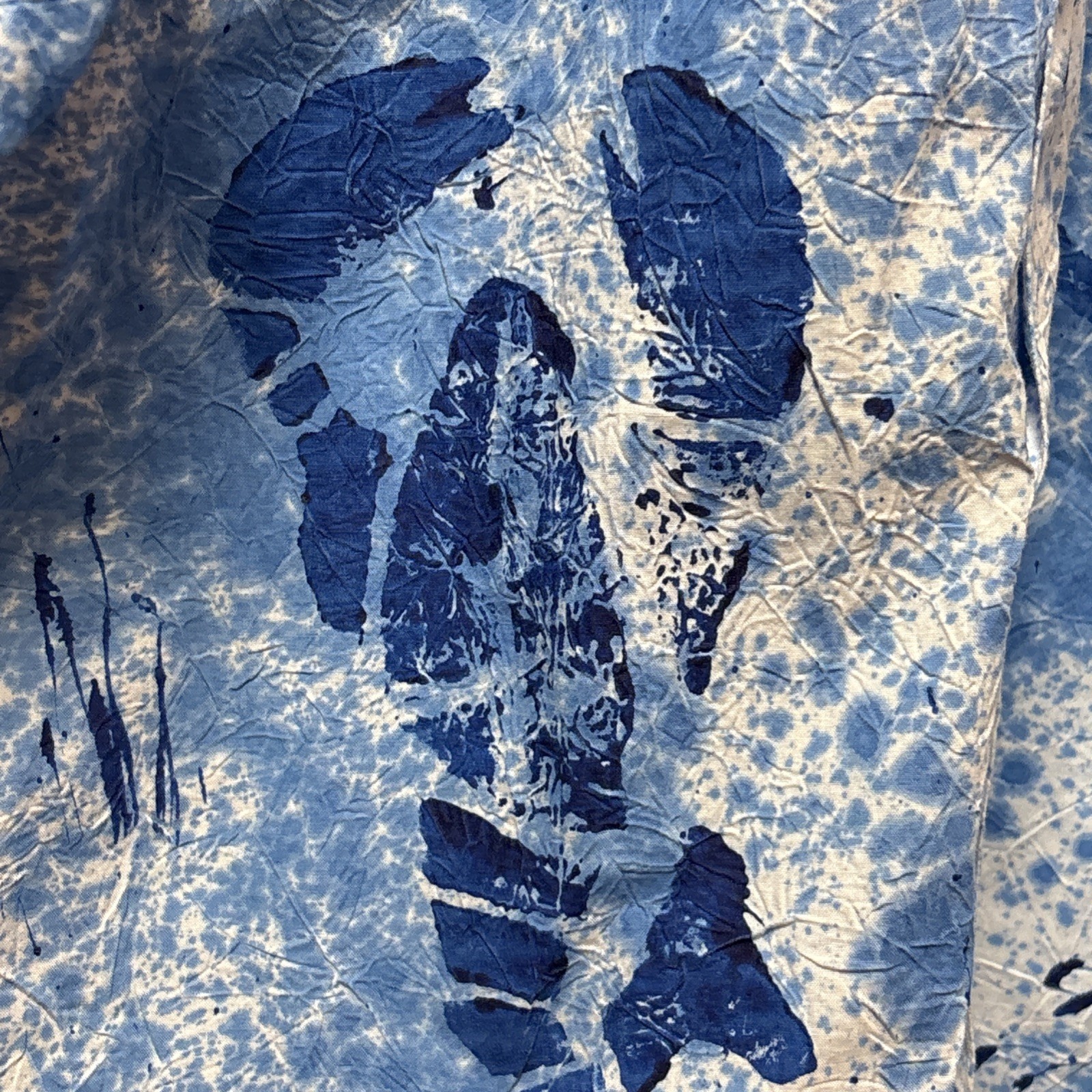 Vtg Creations By Carol Ann Hawaii Paint Splash Cotton Wmns Button Down Top 3X