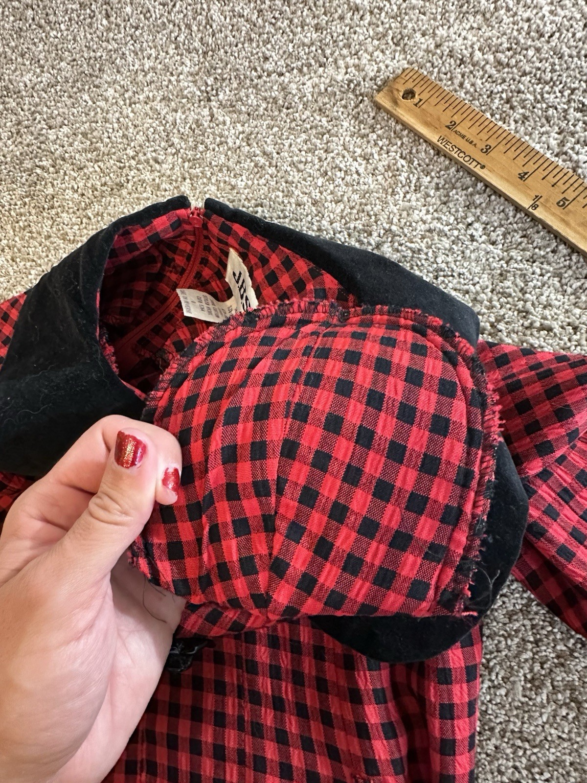 Vintage 90s Gingham Cottagecore Teacher Dress Womens Size 8 J.B.S Plaid Gingham