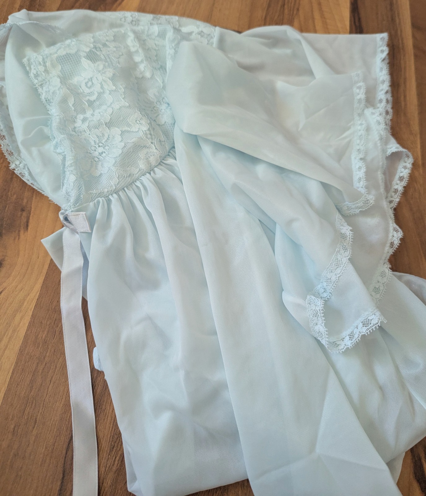 Vanity Fair Bed Jacket Sz M Babydoll Tricot Lace Feminine Fairy Core Vintage 60s