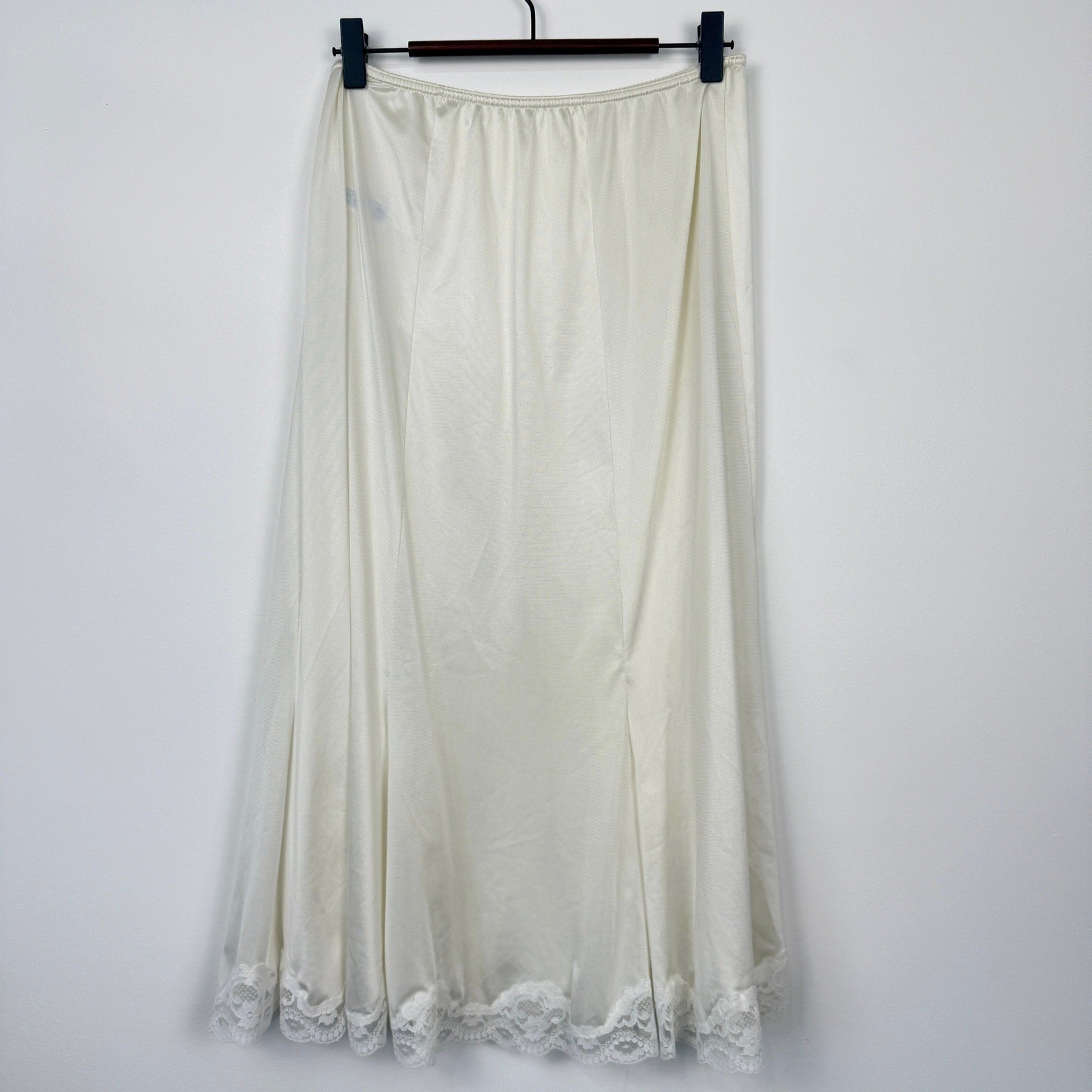 Vintage Maidenform Heartstrings Antron Nylon Half Slip Skirt Womens Medium Cream
