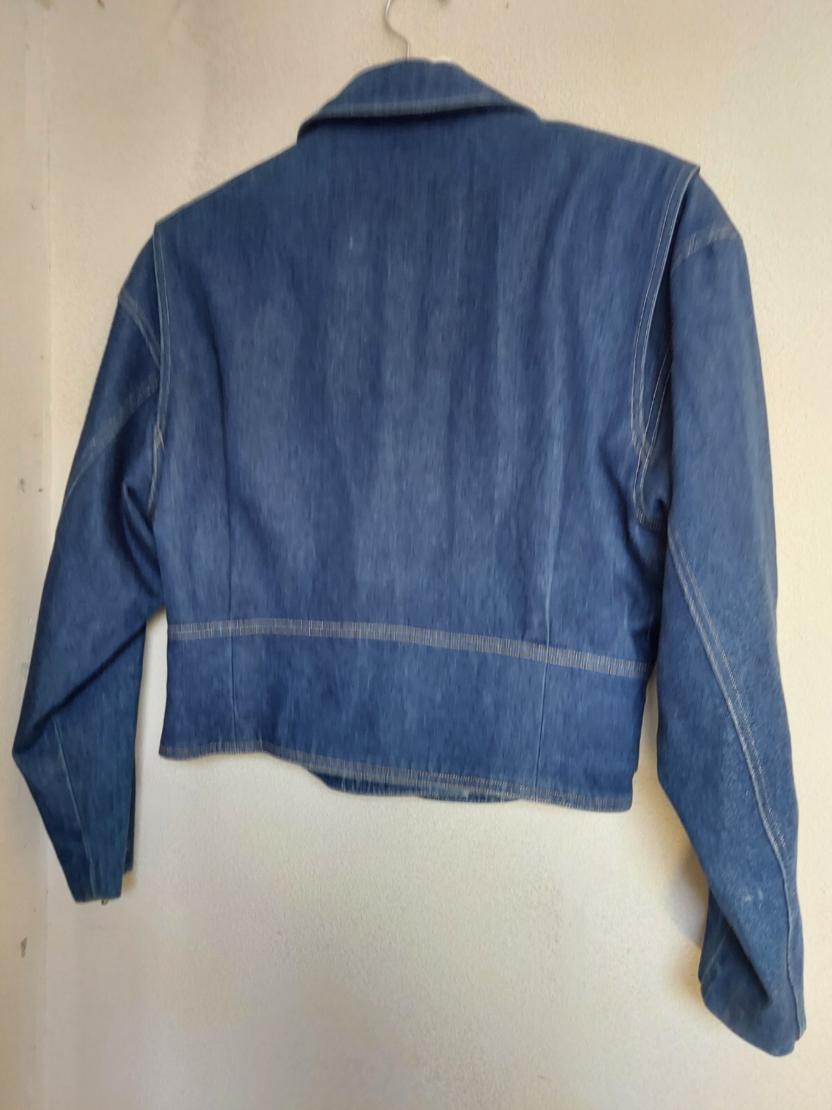 Emanuel Ungaro Vintage Bikers Dennin Jacket Size 8 , Read Description