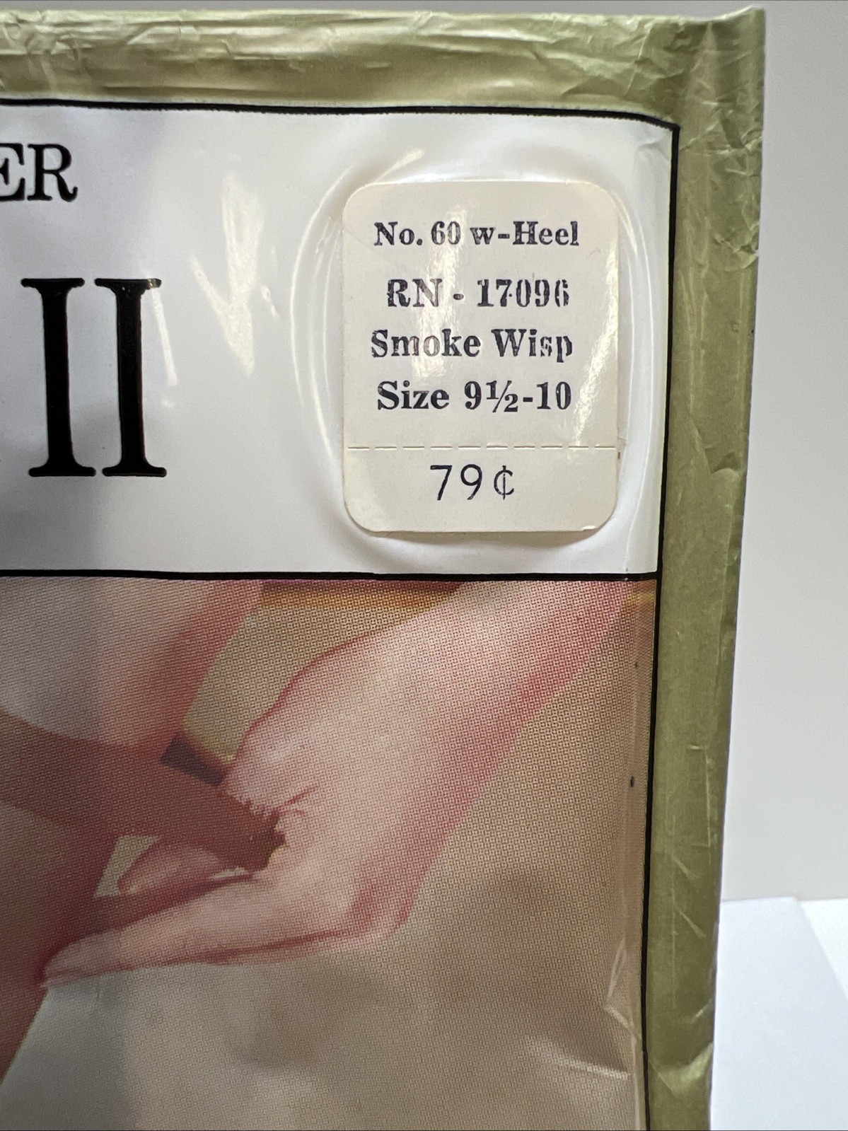 100% Nylon Seamless Sheer Cantrece II Stockings Size 9 1/2-10 Smoke Wisp VTG NIP
