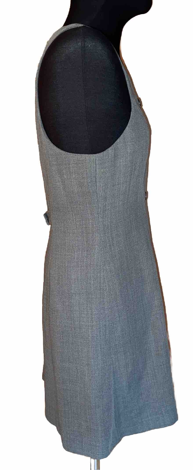 Vintage 1990&rsquo;s Oberon New York Button Up Gray Dress Size 8