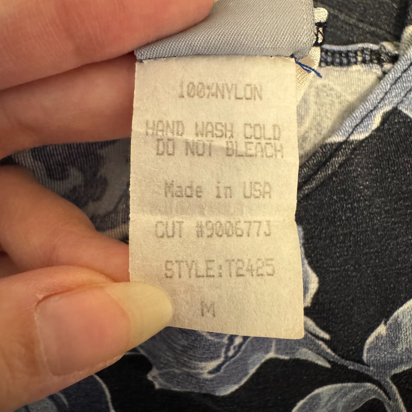 90s Y2K Vintage Camisole Tank Top XS Small Blue Floral Slinky Stretch Asymmetric