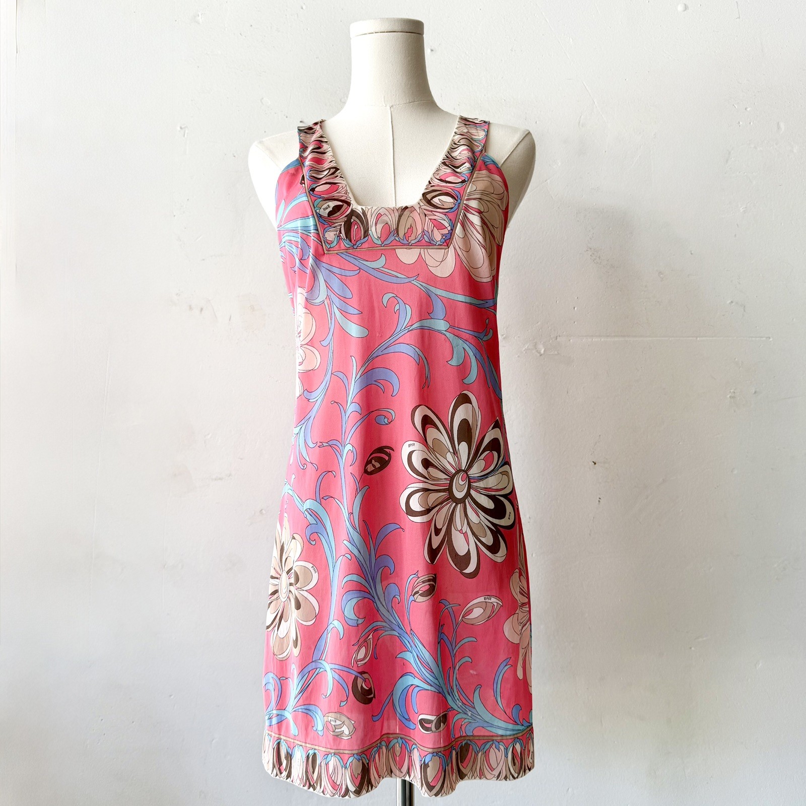 VTG 1960’s Emilio Pucci For Formfit Rogers Slip Or Mini Dress, Iconic Print, Mod