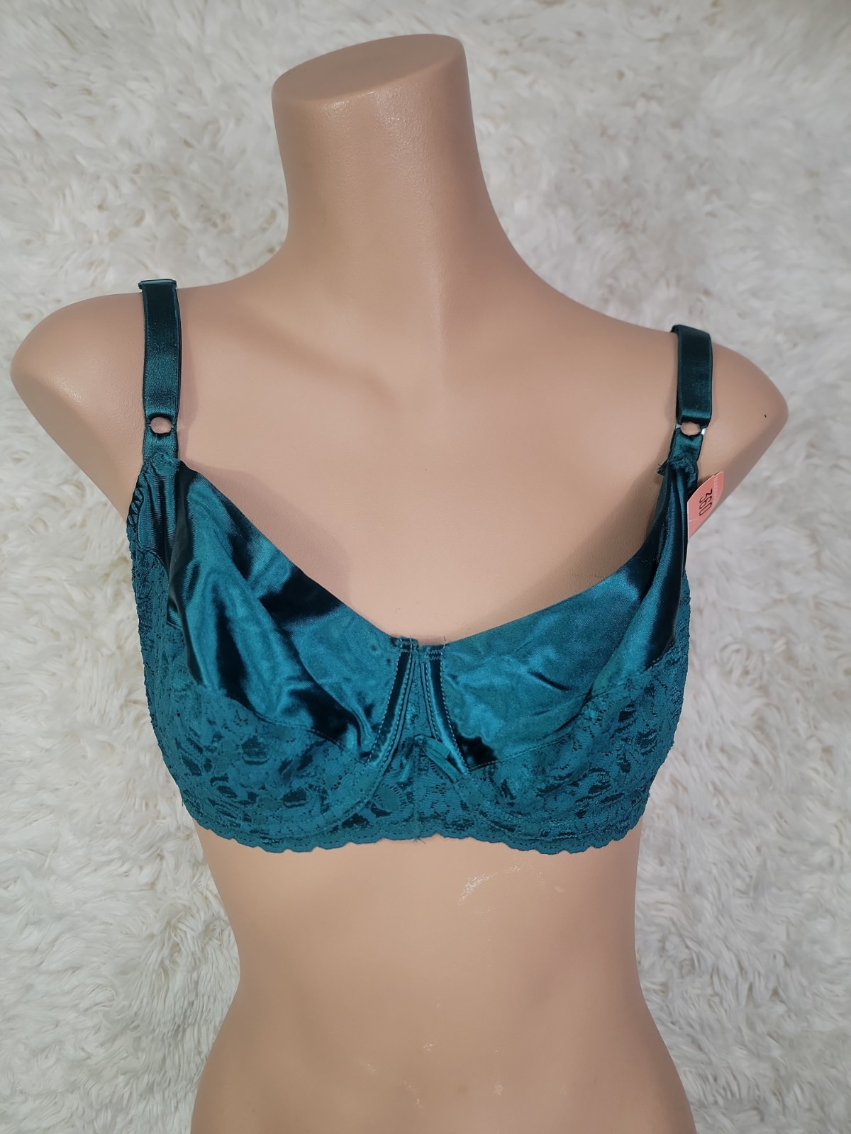 VINTAGE MAIDENFORM RENDEZVOUS BRA Green Size 36D STYLE O8319 Floral Lace NWT O