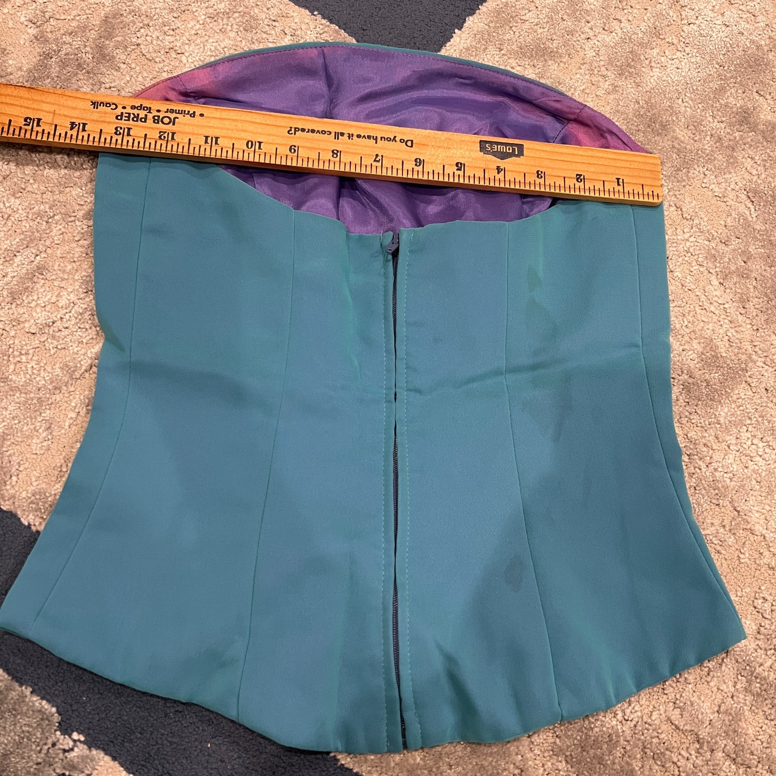 Vintage Lazaro Two-Piece Formal Gown Aqua Blue Chiffon Satin Prom Dress Y2K 90s