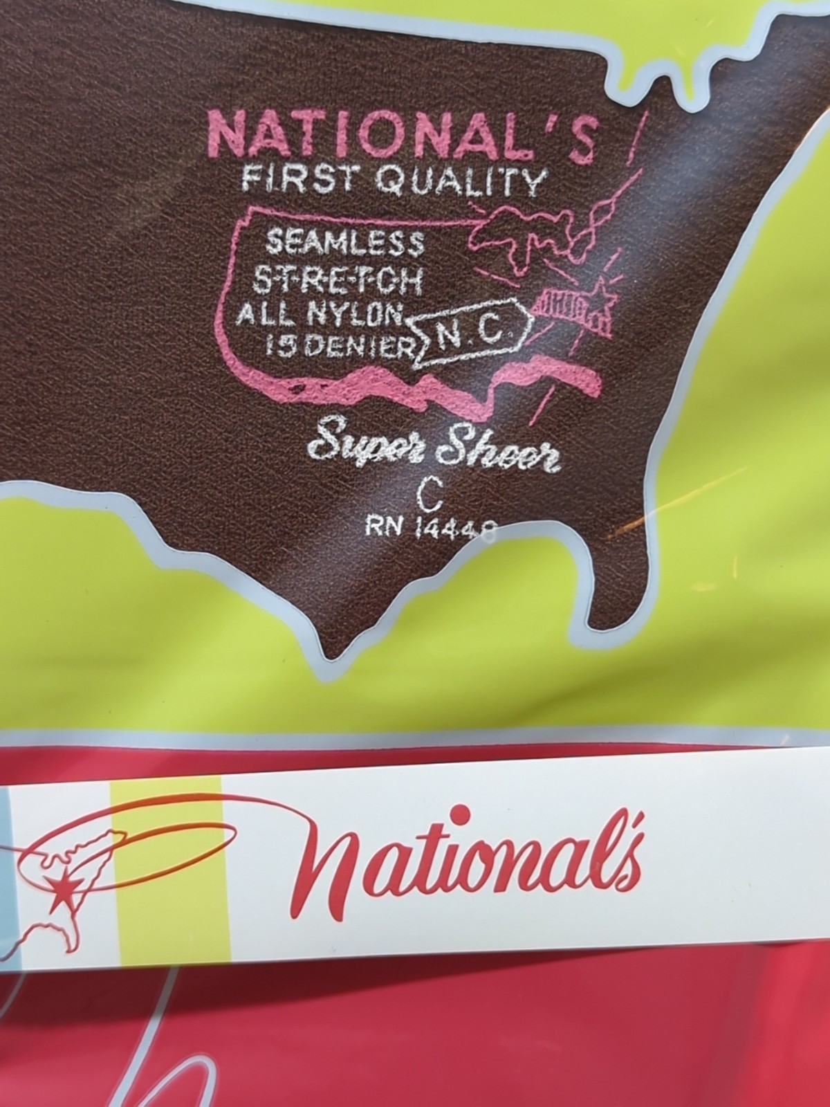 7 Pair Vintage Nylons National&rsquo;s Hosiery 3 Shades Size C Super Sheer Orig Box