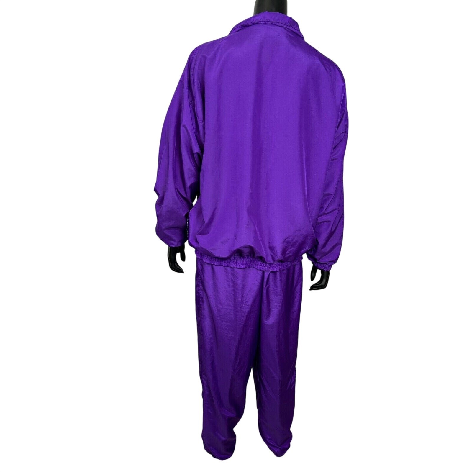 Pentathlon Outfit Activewear Pants & Jacket Full Zip Purple Womens Large Vtg 90s