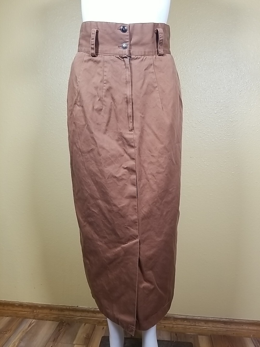 VTG Copper Key High Waist Pencil Skirt Old Money Preppy Business Quiet Luxury