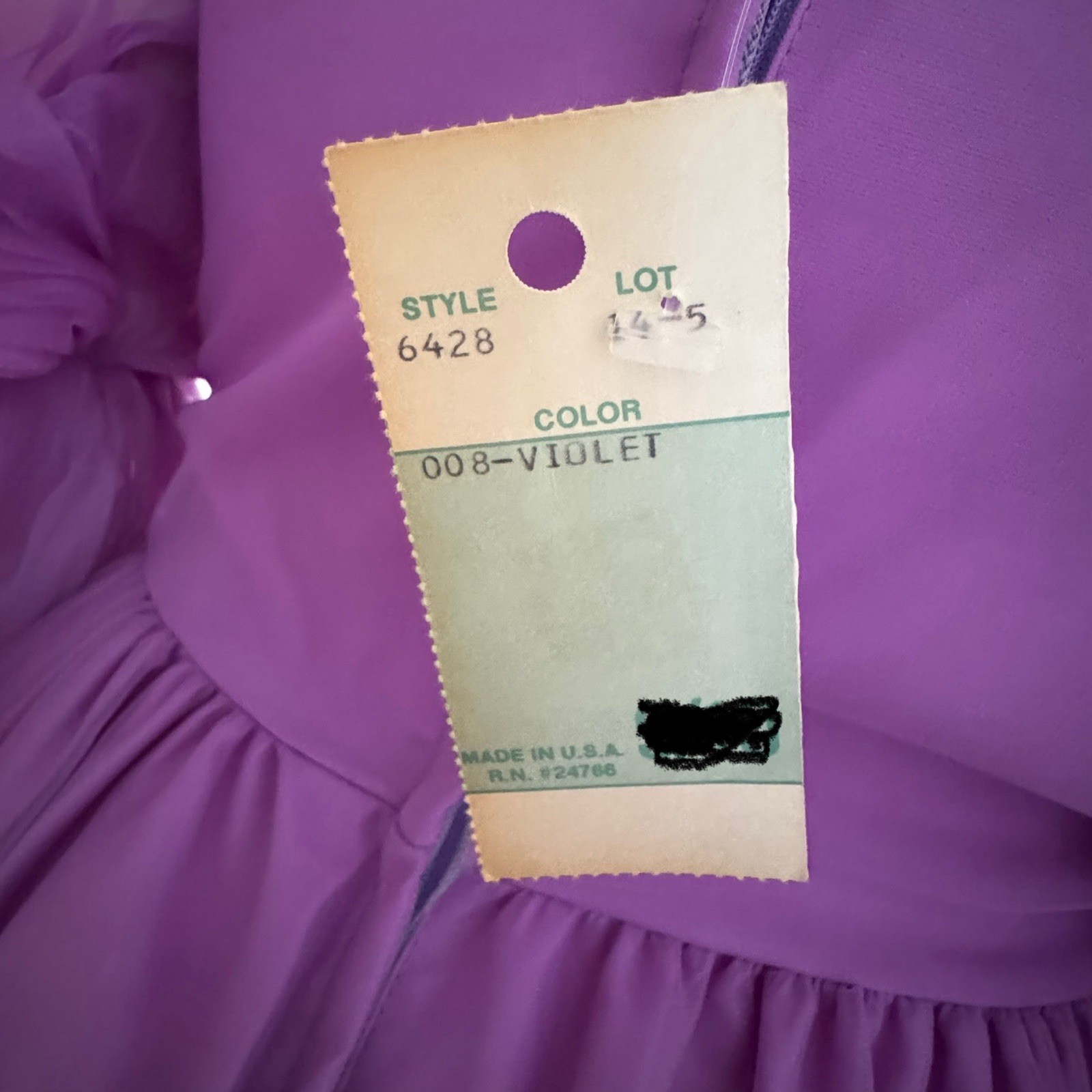 VTG Dance Allure Gown Prom Dress Womens 9/10 Violet Pageant Bridal 80s USA NWT