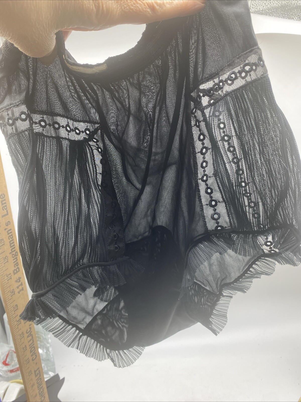 Vintage Roger’s Nylon Under Ware Panties Black Lace Gorgeous!