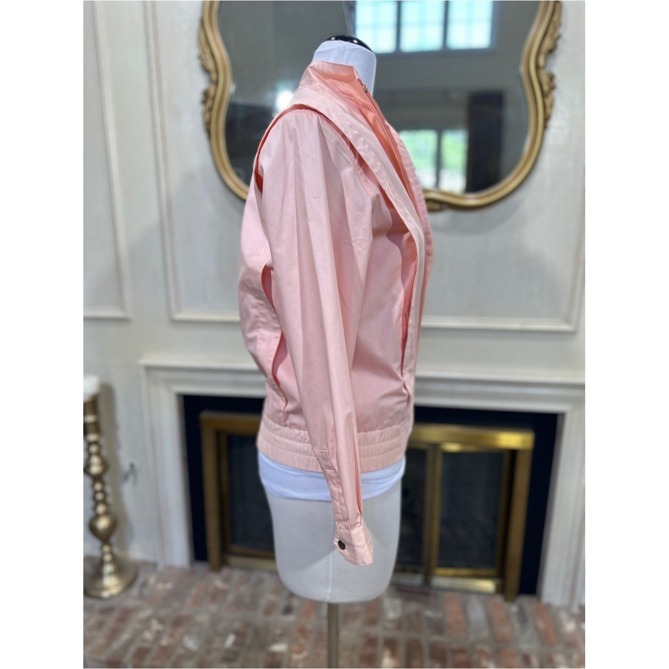 Members Only Vintage Jacket size 3/4 Pale Pink 80s Racer Core Aesthetic