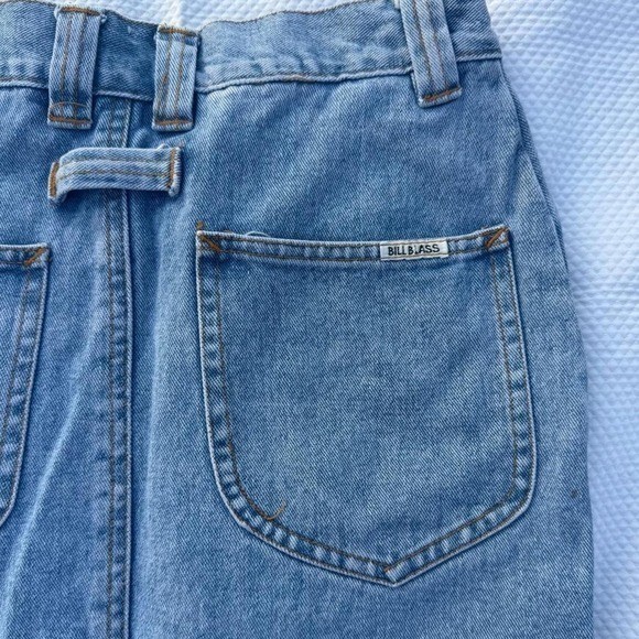 Vintage Bill Blass Denim Midi Skirt 26-28 Waist
