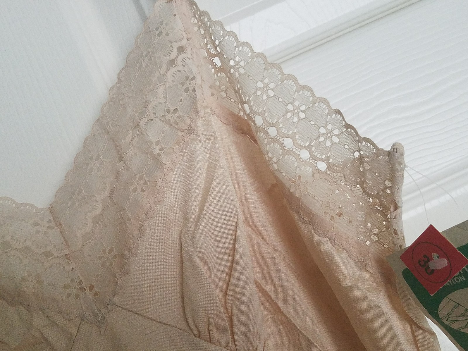 DuPont Nylon Size 36 Beige Full Adjustable Slip USA Union Made ILGWU Vintage 70s