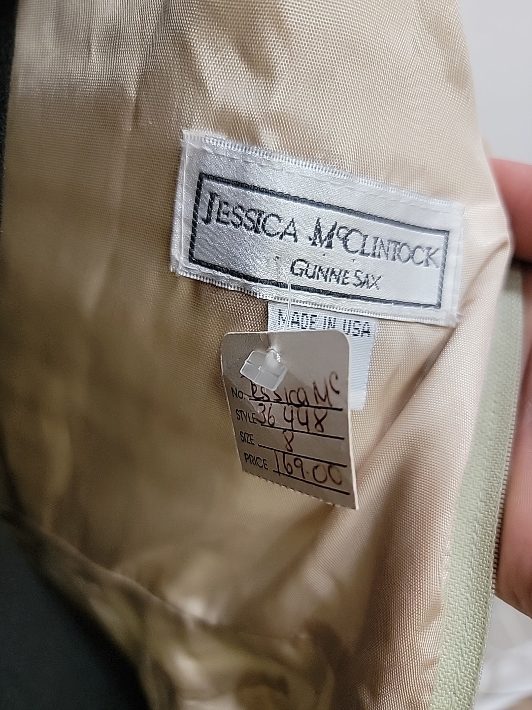 VTG 2000s Gunne Sax Jessica McClintock Renaissance Revival Lurex Maxi Dress