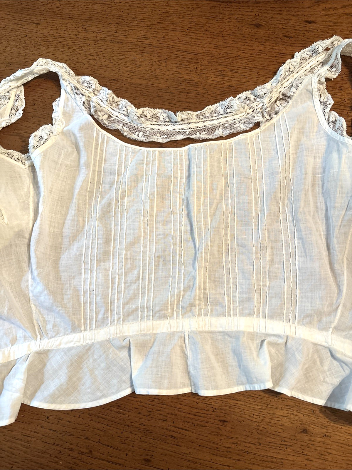 ANTIQUE VICTORIAN EDWARIAN CAMISOLE CORSET COVER LACE COTTON S Grannycore Read