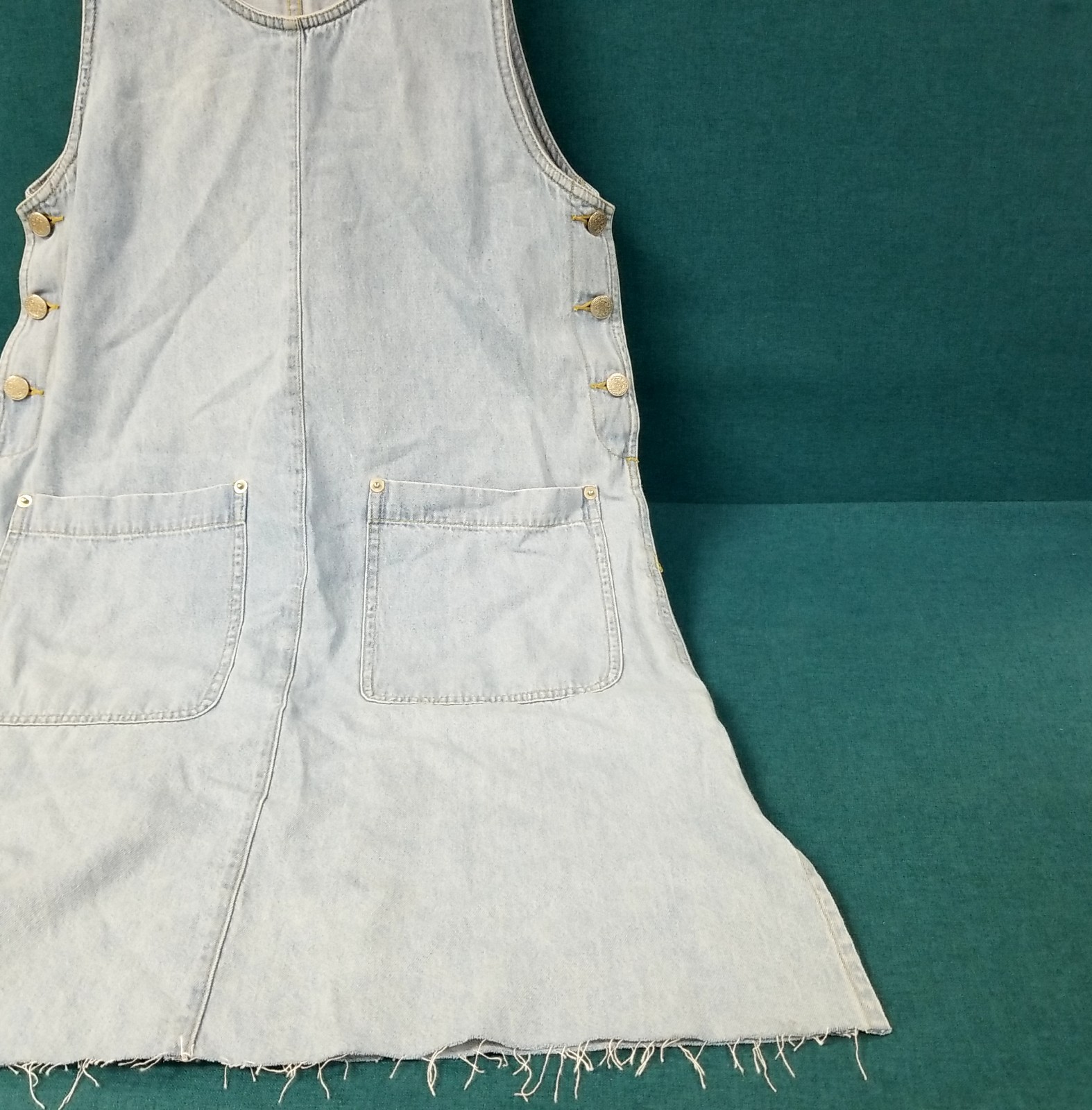 Vintage F.P. Women&rsquo;s Size Small 100% Cotton Denim Overalls Dress