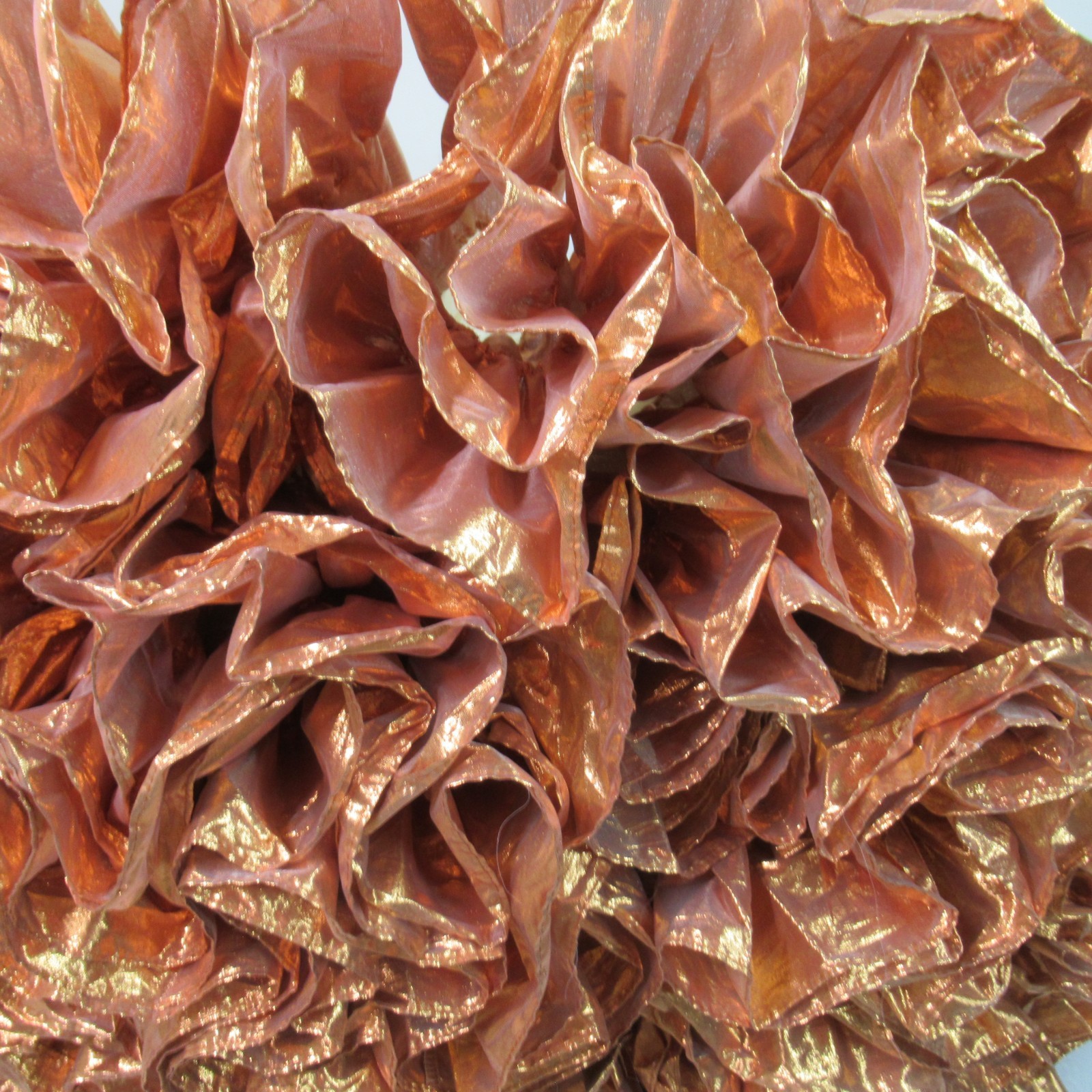 Million Dollar Petticoat Square Dance M Ruffles Metal Copper 3 Tiers 2 Layers