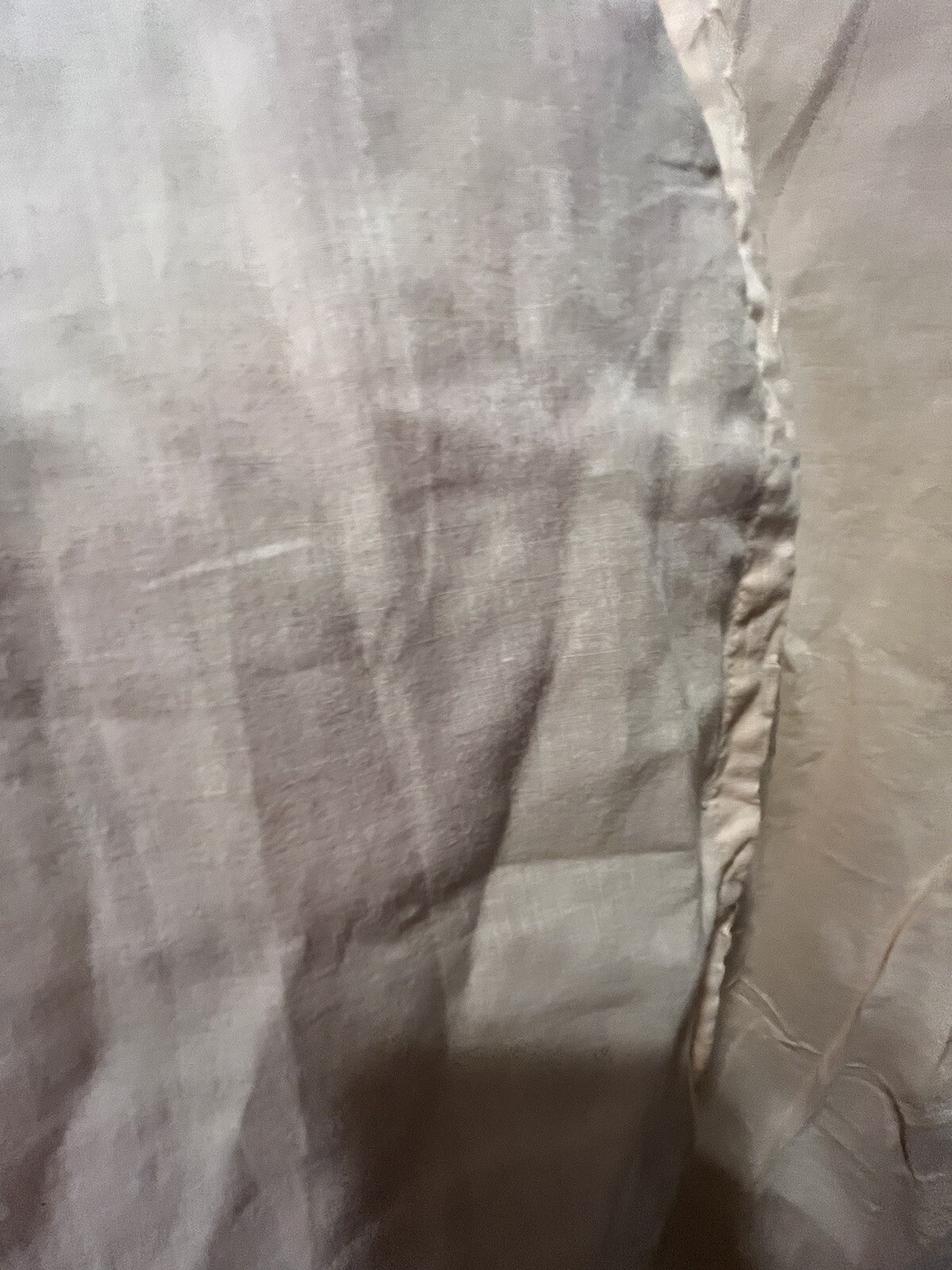 Eastern Isles Hand Made Sheer Cotton Nightgown Light Peach With Embroidery L/S W