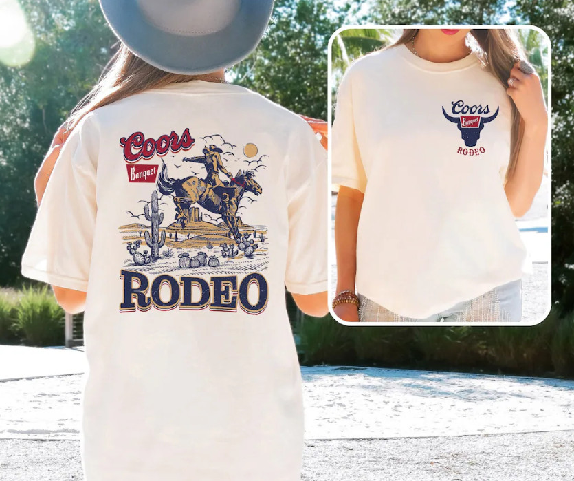 Coors Banquet Rodeo Shirt , Rodeo Tee, Coors Shirt, Cowboy Shirt