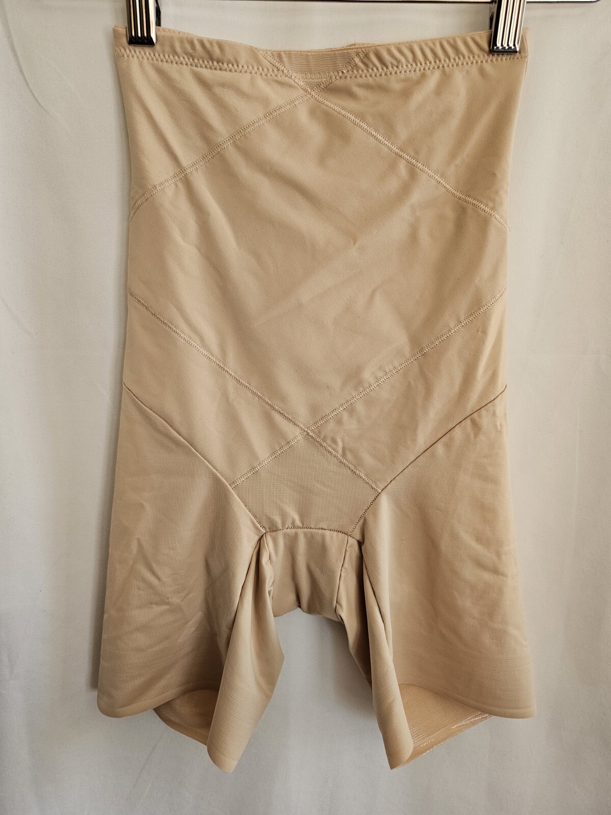Cupid Short Brief Women High Panty Shaper Girdle Beige Satin 5789 Size Small