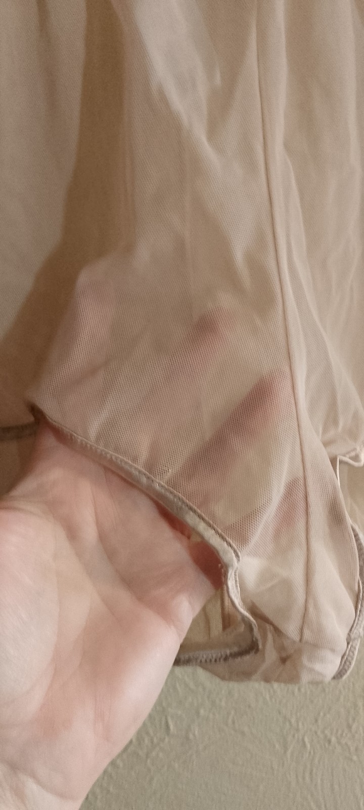 Vtg,Vassarette Nude Chiffon Cami & Shorts Set ,Sheer,Satin Trim,Small 17-167.