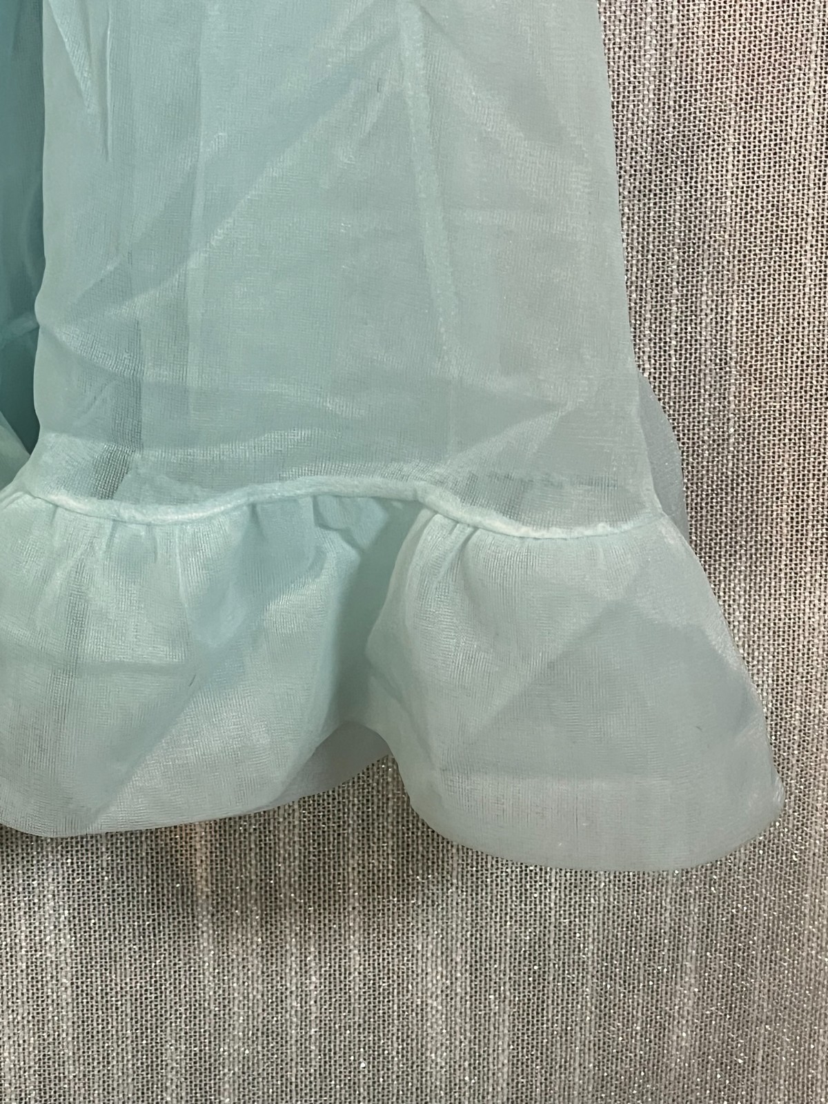 Vintage Gossard Artemis BLUE CHIFFON NIGHTGOWN~Babydoll Nightie*S Sleepwear*Rose