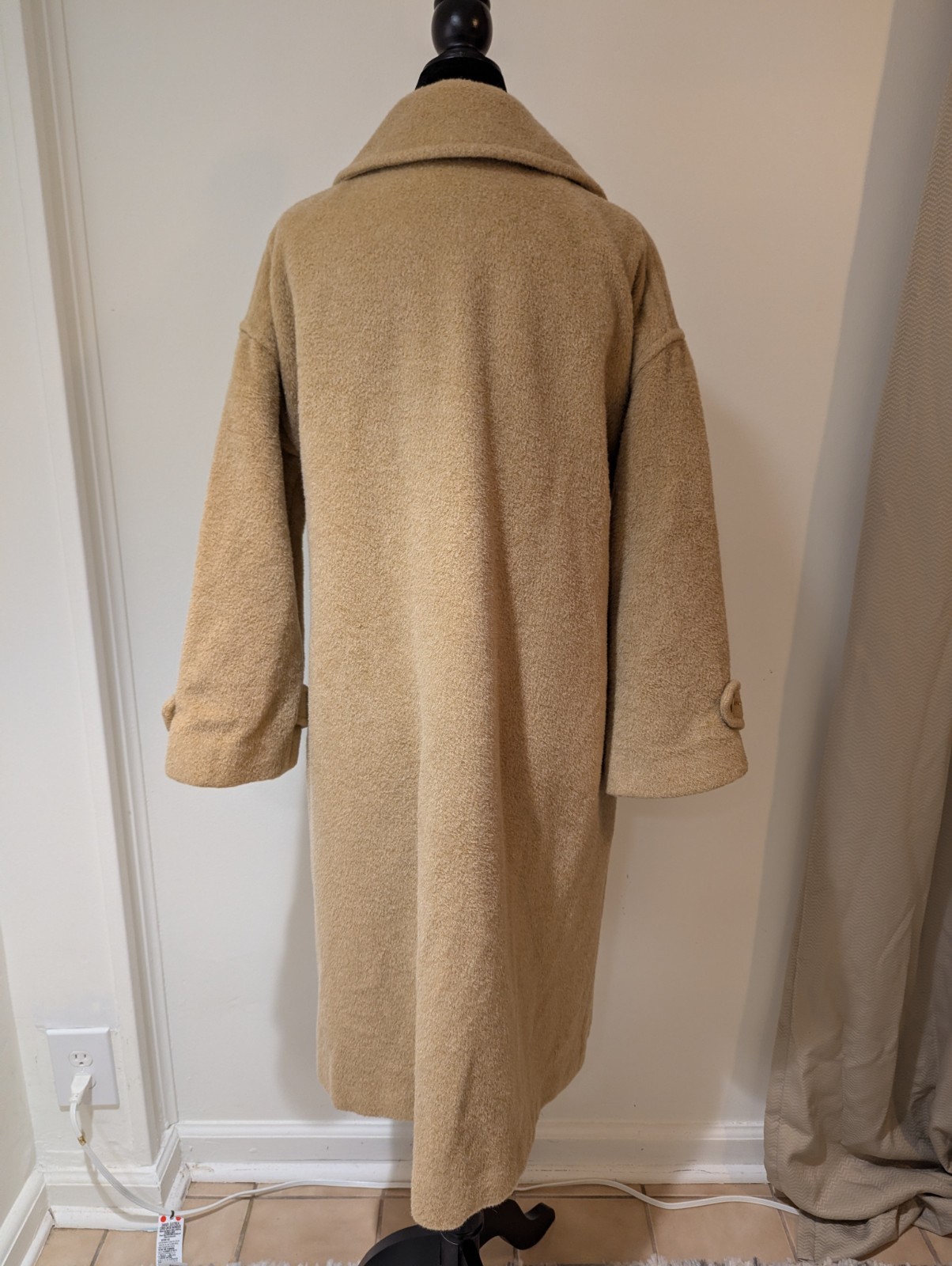 Vintage 1970s Pendleton Tan Beige Camel Coat Jacket Large 100% Virgin Wool Lined