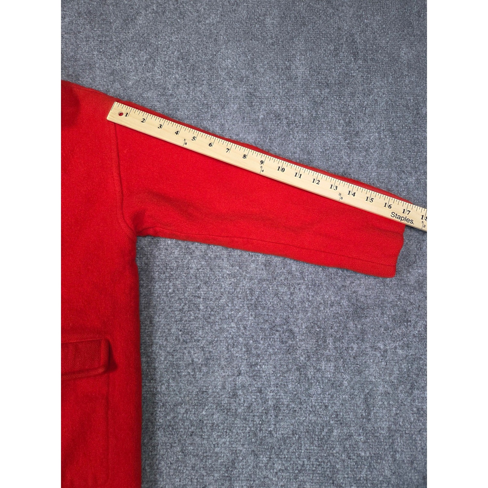 Pendleton Knockabouts Wool Coat Womens M Red Quilted Lining Vintage Button Front