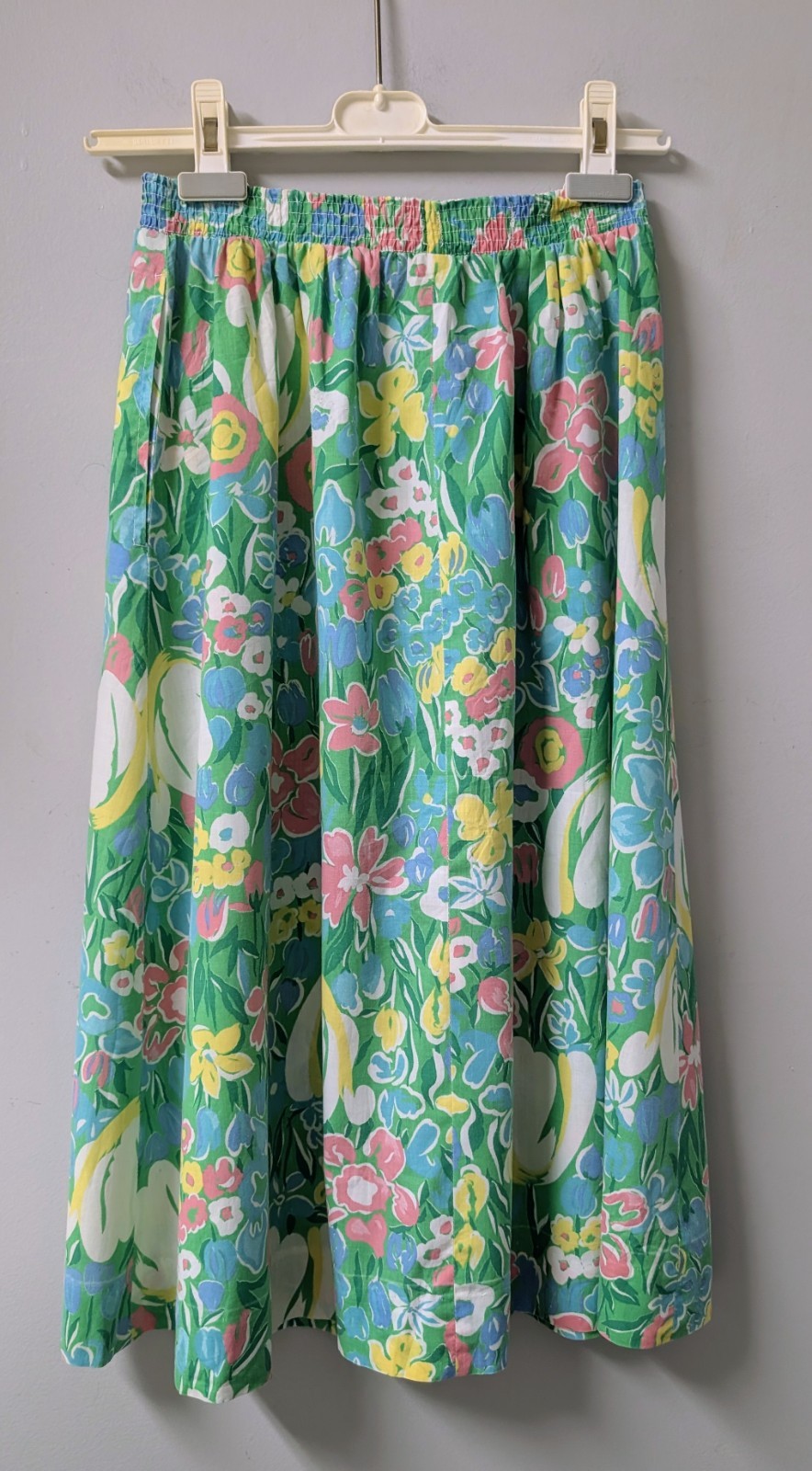 Vintage 70&rsquo;s Gordon Of Philadelphia Floral A-Line Skirt Pockets Union Tag S