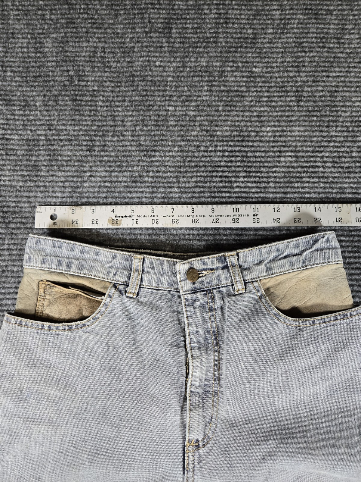 VTG Guess Mom Jeans High Waist Denim Leather USA Georges Marciano Distressed 32