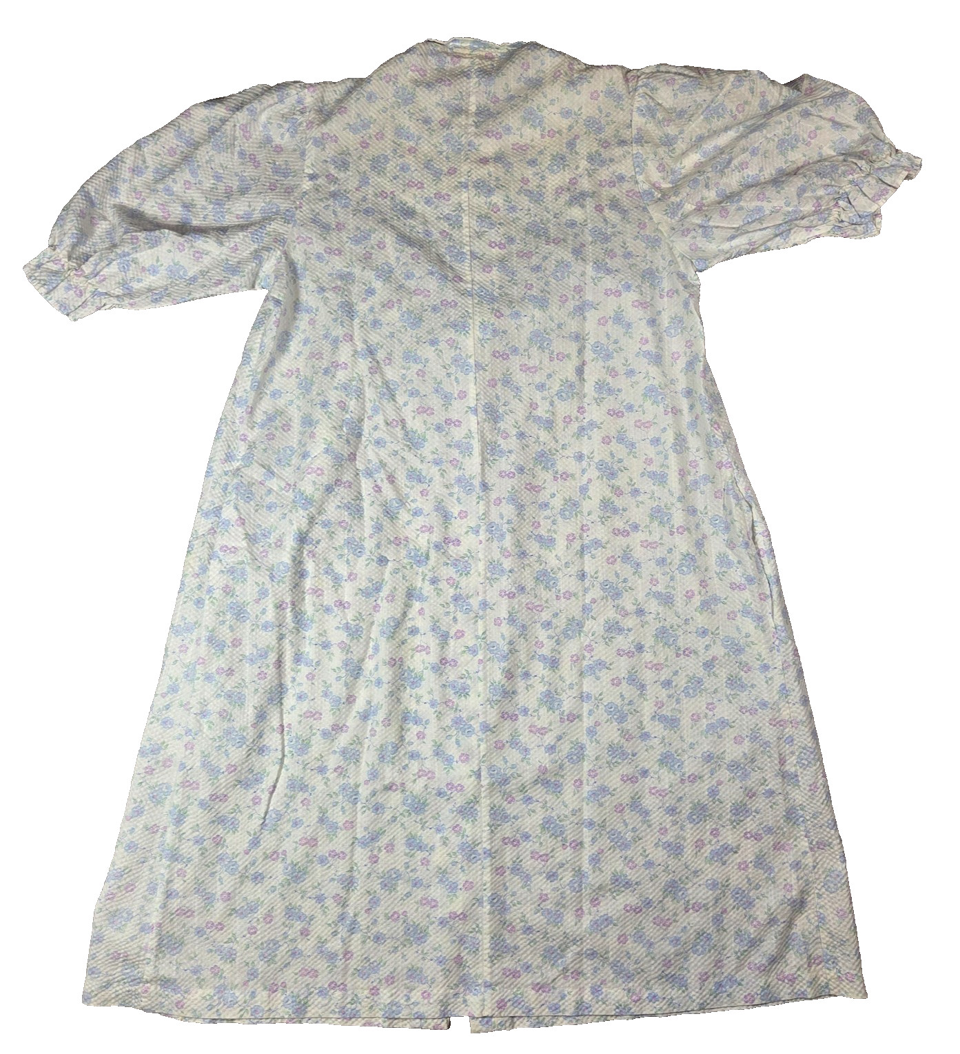 VTG Gilligan & O’Malley Floral Robe Gown Short Sleeve with Pockets & Snaps