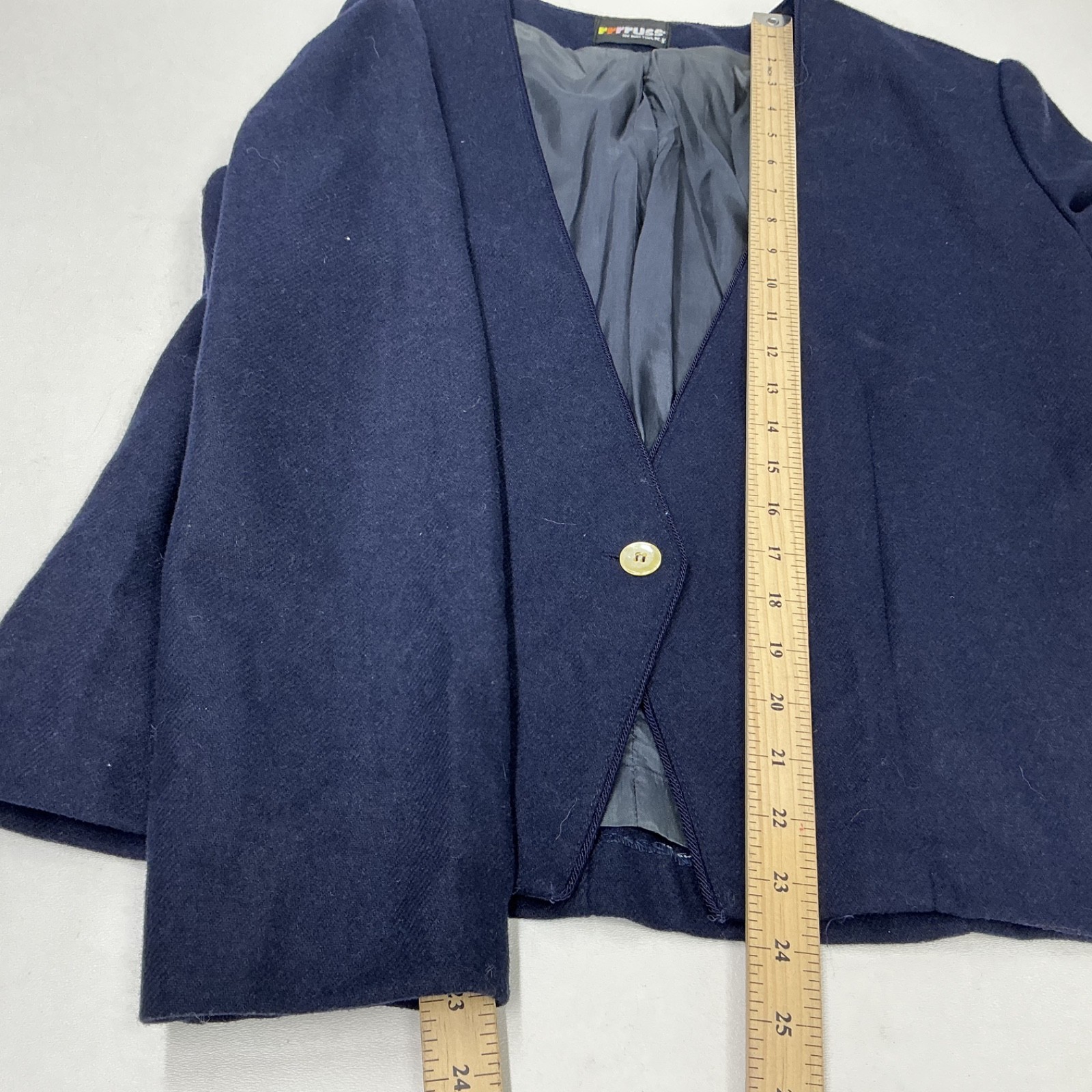 CLOTHE HER RUSS TOGS 2Pc Suit Pants Slacks 30×32 Blazer Womens Navy Sz M