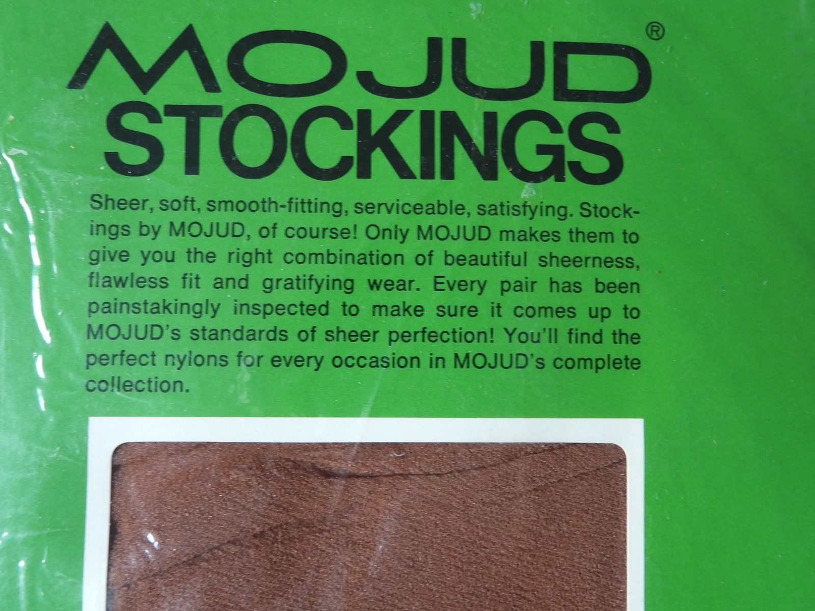 1 Pair NOS NIP Vtg Mojud Stretch Agilon Nylon Stockings Harmony Size B