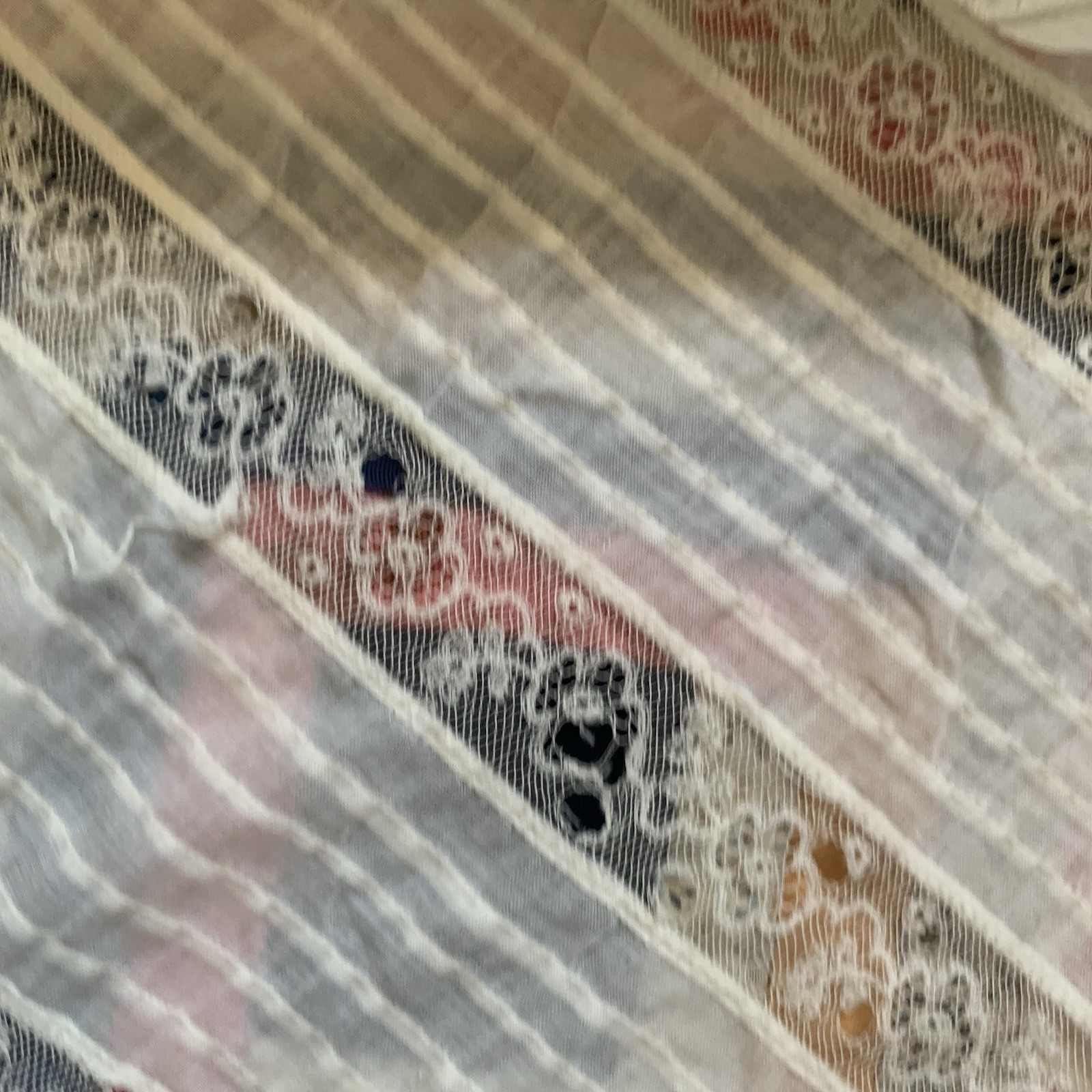 As Is Absolutely Stunning Antique Edwardian Asymmetrical Lace Prairie Skirt